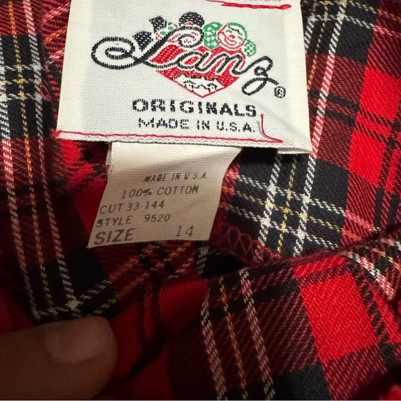 Vintage Women's Red and Black Dress - Picture 7 of 7